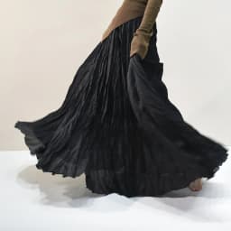 Womens High Waisted Flowy Maxi Skirt Crinkled Cotton Linen A-Line Pleated Beach Long Skirt Bohemian Style for Spring Summer K444