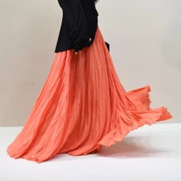 Womens High Waisted Flowy Maxi Skirt Crinkled Cotton Linen A-Line Pleated Beach Long Skirt Bohemian Style for Spring Summer K444