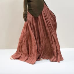 Womens High Waisted Flowy Maxi Skirt Crinkled Cotton Linen A-Line Pleated Beach Long Skirt Bohemian Style for Spring Summer K444