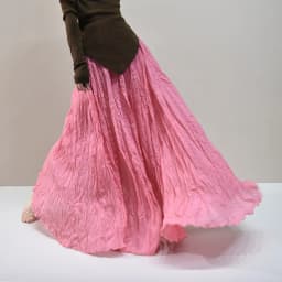 Womens High Waisted Flowy Maxi Skirt Crinkled Cotton Linen A-Line Pleated Beach Long Skirt Bohemian Style for Spring Summer K444