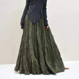 Womens High Waisted Flowy Maxi Skirt Crinkled Cotton Linen A-Line Pleated Beach Long Skirt Bohemian Style for Spring Summer K444