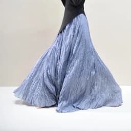 Womens High Waisted Flowy Maxi Skirt Crinkled Cotton Linen A-Line Pleated Beach Long Skirt Bohemian Style for Spring Summer K444