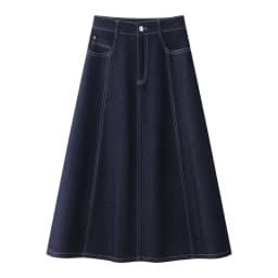 Dark Blue Denim Mid-Calf Skirts For Women 2025 New Spring and Summer Casual Loose Streetwear Office Lady Chic Long Skirts