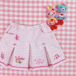 Japanese Summer New Sweet Girl Elastic Waist Pink Mini Y2k Skirt Subculture Cute Jojifuku Cartoon Mp Embroidery Plaid Skirt