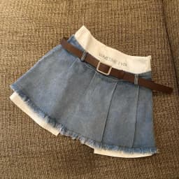Gidyq High Waist Women Denim Skirts Summer Korean Patchwork Casual Mini Skirts Streetwear Female Tassels A Line Jeans Skirts