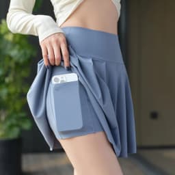 BIVIGAOS Summer Fashion Fake Two Pieces Pleated Skirts Shorts With Pocket Women Sharkskin Sport Fitness Tennis Mini Short Skirt