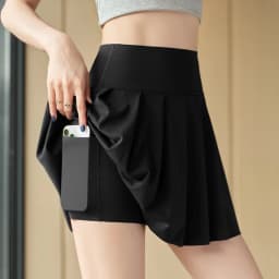 BIVIGAOS Summer Fashion Fake Two Pieces Pleated Skirts Shorts With Pocket Women Sharkskin Sport Fitness Tennis Mini Short Skirt
