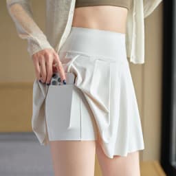 BIVIGAOS Summer Fashion Fake Two Pieces Pleated Skirts Shorts With Pocket Women Sharkskin Sport Fitness Tennis Mini Short Skirt