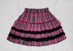 24 Color Harajuku Lovely Lace Plaid Skirts Japanese Girl Y2k Punk High Waist Pleated Cake Skirt Gothic Lolita Kawaii Women Skirt
