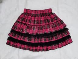 24 Color Harajuku Lovely Lace Plaid Skirts Japanese Girl Y2k Punk High Waist Pleated Cake Skirt Gothic Lolita Kawaii Women Skirt