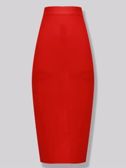 Women Candy Color Sexy Neon Green Pink Orange Yellow Pink Midi Knee Length Bandage Skirt Designer Pencil Skirt Faldas 78cm