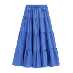 2026 Spring Autumn Women Ruffle Skirt Fashion Summer Cotton Linen Skirts Long Maxi Party Skirts Red Purple Pink M-5XL 6XL 7XL