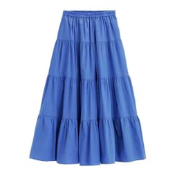 2026 Spring Autumn Women Ruffle Skirt Fashion Summer Cotton Linen Skirts Long Maxi Party Skirts Red Purple Pink M-5XL 6XL 7XL