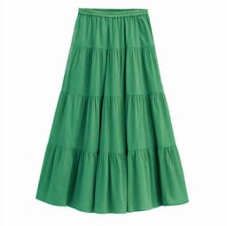 2026 Spring Autumn Women Ruffle Skirt Fashion Summer Cotton Linen Skirts Long Maxi Party Skirts Red Purple Pink M-5XL 6XL 7XL