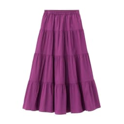 2026 Spring Autumn Women Ruffle Skirt Fashion Summer Cotton Linen Skirts Long Maxi Party Skirts Red Purple Pink M-5XL 6XL 7XL