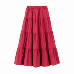 2026 Spring Autumn Women Ruffle Skirt Fashion Summer Cotton Linen Skirts Long Maxi Party Skirts Red Purple Pink M-5XL 6XL 7XL