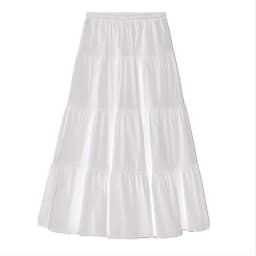 2026 Spring Autumn Women Ruffle Skirt Fashion Summer Cotton Linen Skirts Long Maxi Party Skirts Red Purple Pink M-5XL 6XL 7XL