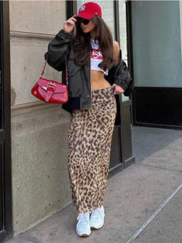 Sexy Elegant Leopard Printed Midi Skirt Women Fashion Dress Lady Clothes Summer Office Party Club Streetwear Wholesale