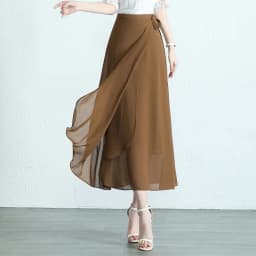 High Waist Summer Skirt Women's Chiffon Skirt Slimming And Sli Midi Skirt Polyester Fiber 2024 New Sle