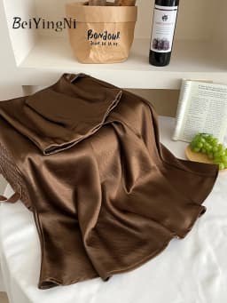 Beiyingni 2025 New Style Woman's Satin Mermaid Skirt Spring Summer Luxury Elegant Office Ladies Skirts Fashion Ball Gown Skirt
