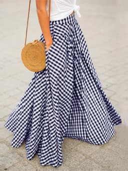 Fashion Elegant Skirt For Women Casual High Waist Loose Long Skirts Female Holiday Party Office Skirt Womens Clothing Summer New