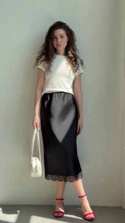 Streamgirl Maxi Satin Skirts With Lace Women Summer Long High Waist A Line Silk Bodycon Skirt Midi Elegant Brown Long Lace Skirt