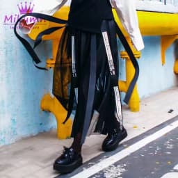 Mikumn Harajuku Skirt Punk Style Women High Waist Skirt Gothic Streetwear