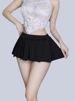 Sexy Women's Ultra-short Pleated Skirt Outdoor Mini Micro A-Line Skirts Nightclub Woman Dance Wear Allure Short Skirts
