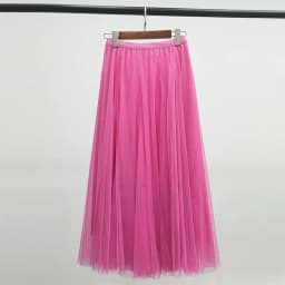Hot Women Mesh Elastic Tutu Skirt Beach Spring Summer Korean High Waist Fashion Pleated Long Skirt Black White Tulle Skirts