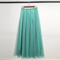 Hot Women Mesh Elastic Tutu Skirt Beach Spring Summer Korean High Waist Fashion Pleated Long Skirt Black White Tulle Skirts