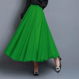 Hot Women Mesh Elastic Tutu Skirt Beach Spring Summer Korean High Waist Fashion Pleated Long Skirt Black White Tulle Skirts
