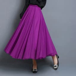 Hot Women Mesh Elastic Tutu Skirt Beach Spring Summer Korean High Waist Fashion Pleated Long Skirt Black White Tulle Skirts