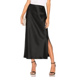 Silk Satin Skirts For Women Korean Style High Waist Skirt With Slit Fashion Faldas Mujer Elegant Solid Long Pencil Skirts 2025
