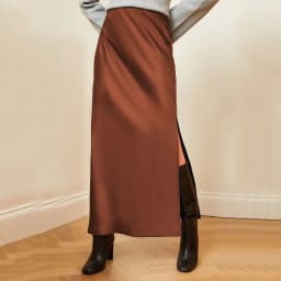 Silk Satin Skirts For Women Korean Style High Waist Skirt With Slit Fashion Faldas Mujer Elegant Solid Long Pencil Skirts 2025