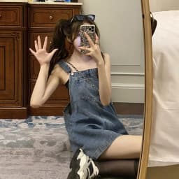 Woman Skirts Summer High Waist Loose Denim Suspender Skirt Women's Jumpsuit Skirt Mujer Faldas Saias Mulher