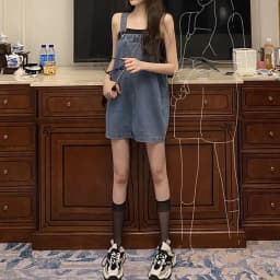 Woman Skirts Summer High Waist Loose Denim Suspender Skirt Women's Jumpsuit Skirt Mujer Faldas Saias Mulher