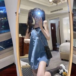 Woman Skirts Summer High Waist Loose Denim Suspender Skirt Women's Jumpsuit Skirt Mujer Faldas Saias Mulher
