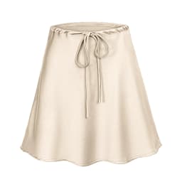 Satin Mini Skirts Women Summer Beige Silk Short Skirt for Woman Drawstring High Waist Black Satin Skirt A Line Women Short 2025
