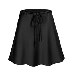 Satin Mini Skirts Women Summer Beige Silk Short Skirt for Woman Drawstring High Waist Black Satin Skirt A Line Women Short 2025