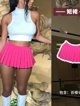 Pleated Long Skirt Sexy Pleated Ultra Short Skirt JK Sweet Fashion Korean Women Red Pink 2025 New Skirts Nightclub Girl P59N