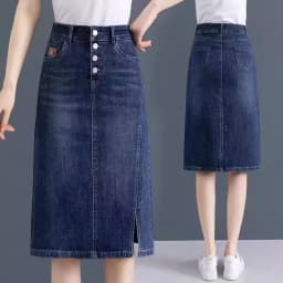 Women's Denim Skirts Spring Summer Jeans Skirts Streetwear Sexy Sheath Skirts Female Fashion High-Waisted Split Vintage Skirts