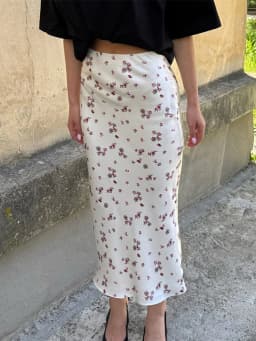 Trendix Summer Print Floral Skirts Women Summer High Waist Slim Fashion Long Skirt Vacation Casual Party Elegant Skirt Femme
