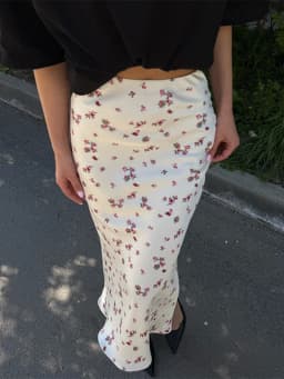 Trendix Summer Print Floral Skirts Women Summer High Waist Slim Fashion Long Skirt Vacation Casual Party Elegant Skirt Femme