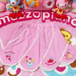 Kawaii Sweet Pink Mini Skirt Gingham Print Tiered Ruffle Ice Cream Motif Y2K Japanese Harajuku Subculture Daily Bottoms Skirts