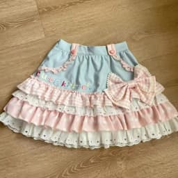 Kawaii Sweet Pink Mini Skirt Gingham Print Tiered Ruffle Ice Cream Motif Y2K Japanese Harajuku Subculture Daily Bottoms Skirts
