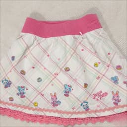 Kawaii Sweet Pink Mini Skirt Gingham Print Tiered Ruffle Ice Cream Motif Y2K Japanese Harajuku Subculture Daily Bottoms Skirts