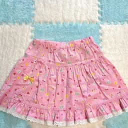 Kawaii Sweet Pink Mini Skirt Gingham Print Tiered Ruffle Ice Cream Motif Y2K Japanese Harajuku Subculture Daily Bottoms Skirts