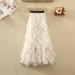 Elastic Waist Ruffled Half Length Skirt Women's Street Style Cake Skirt Loose Fit Summer Collection 2025 China Origin