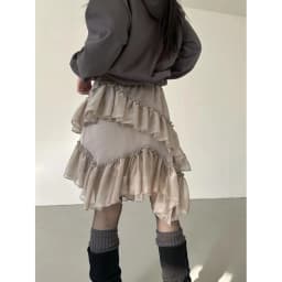 Spring 2026 New Design Dongda Gate Elastic Waist Tulle Skirt Layered Ruffle Hemline Polyester Fiber Court Style Cake Skirt