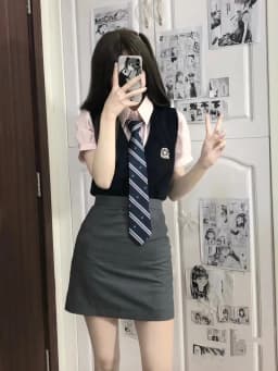 Spring 2023 High Waist Slim Fit Grey  Skirt Sexy College Style JK Pure Desire plus Size Women's Fashion Short Skirts
